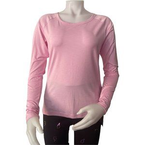 Women's Long Sleeve Size XL PUMA Sun Crew Shirt - Pale Pink